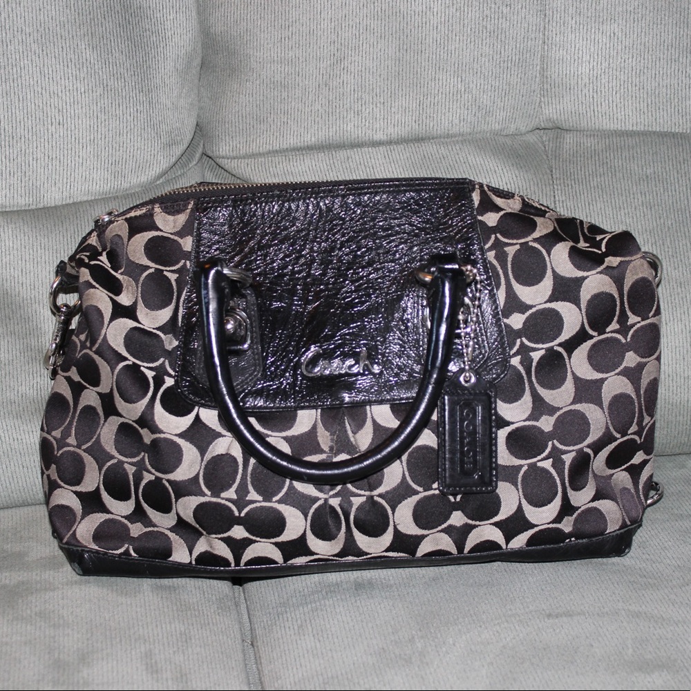 Coach Ashley Signature Sateen Satchel handbag